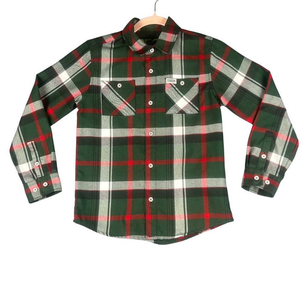 Dixxon Flannel Co Youth Division The Fireball Plaid Button Up Shirt Green Size M